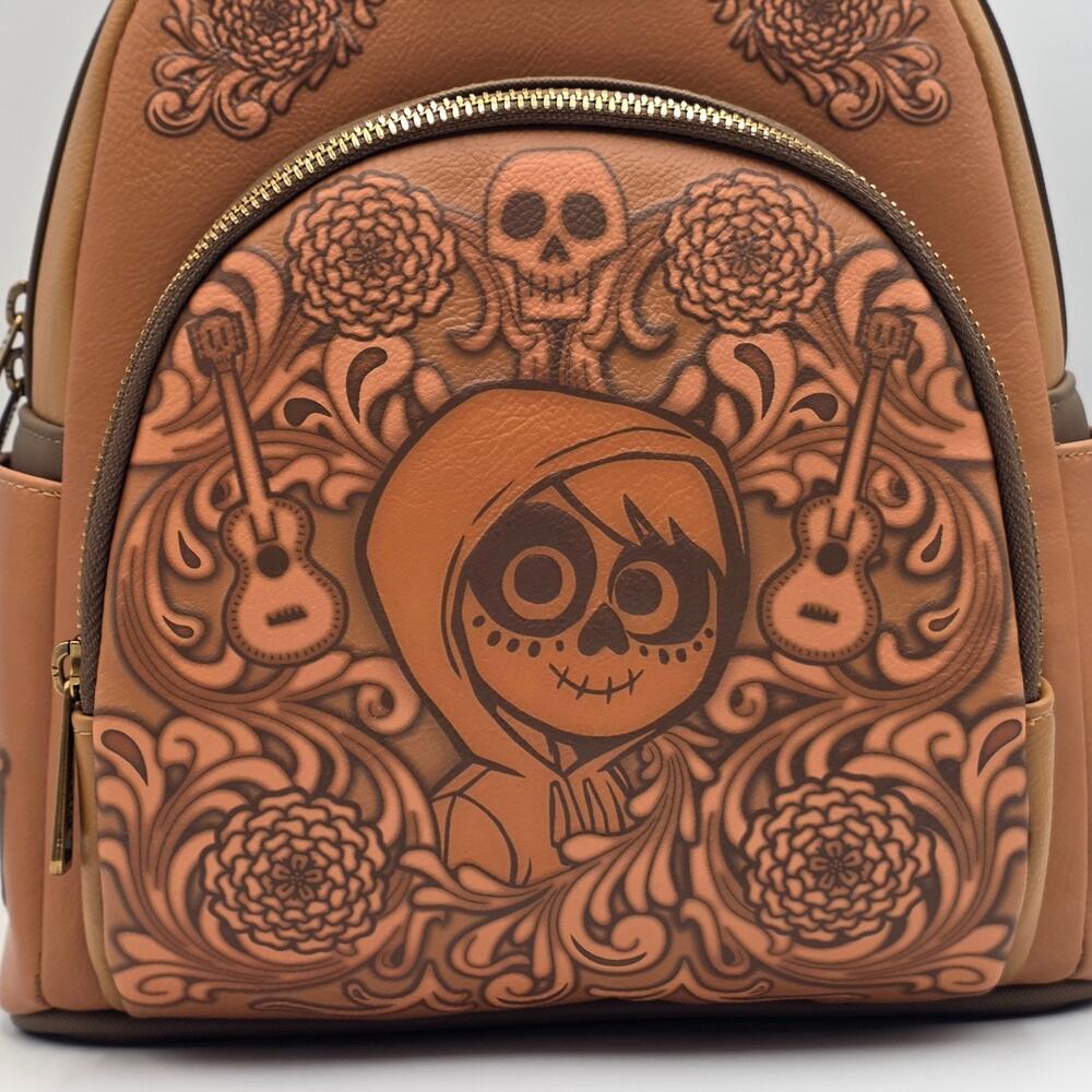Loungefly Disney Pixar Coco Floral Miguel Tonal Mini Backpack New - Picture 8 of 11
